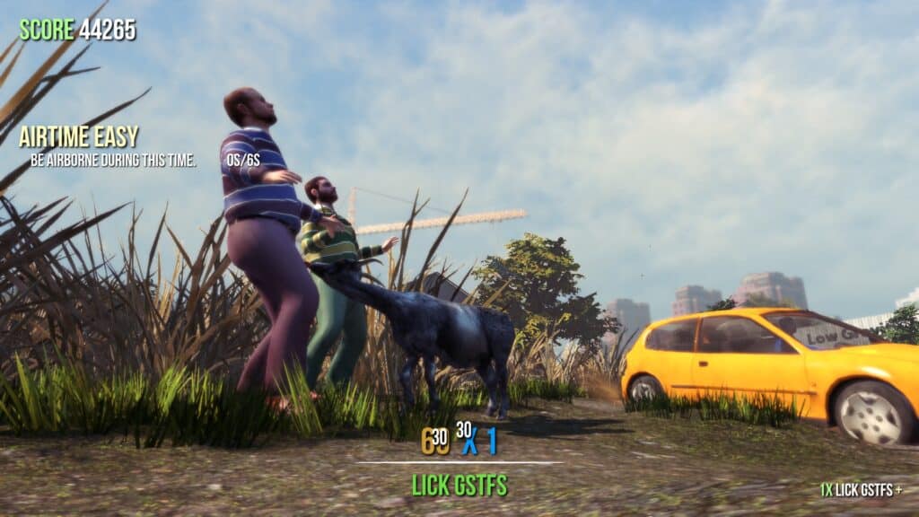 Goat Simulator lick