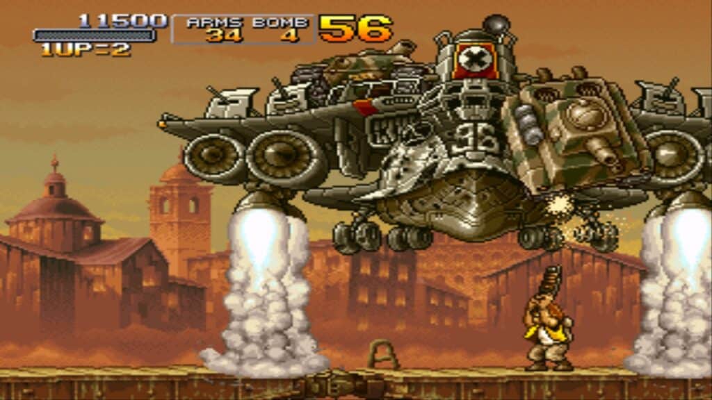 Metal Slug X boss fight