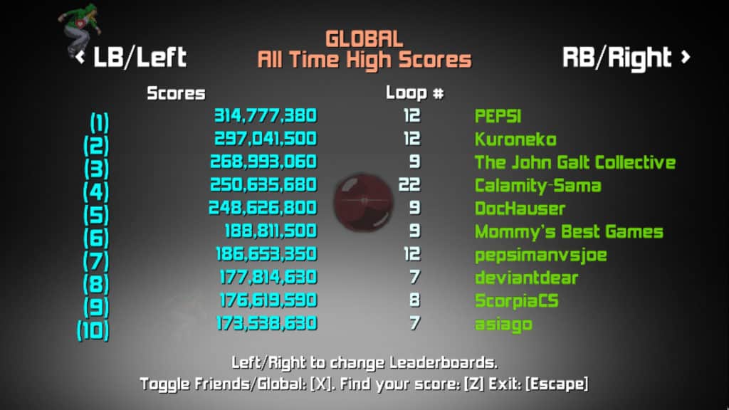 Game Type Highscores