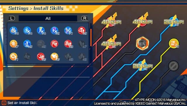 Fate Extella Install Skills